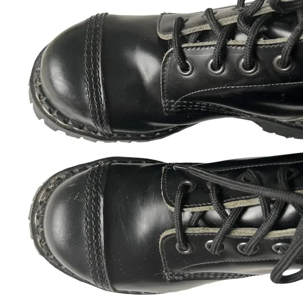 Original Gripfast Black Cap 6 Eye Steel Toe Leather Combat Boots Size 3.5 UK - Picture 6 of 14